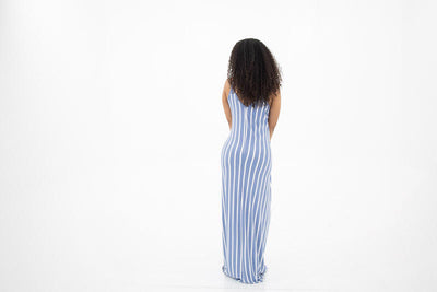 Anna Dress (Blue and White Stripe) FINAL SALE