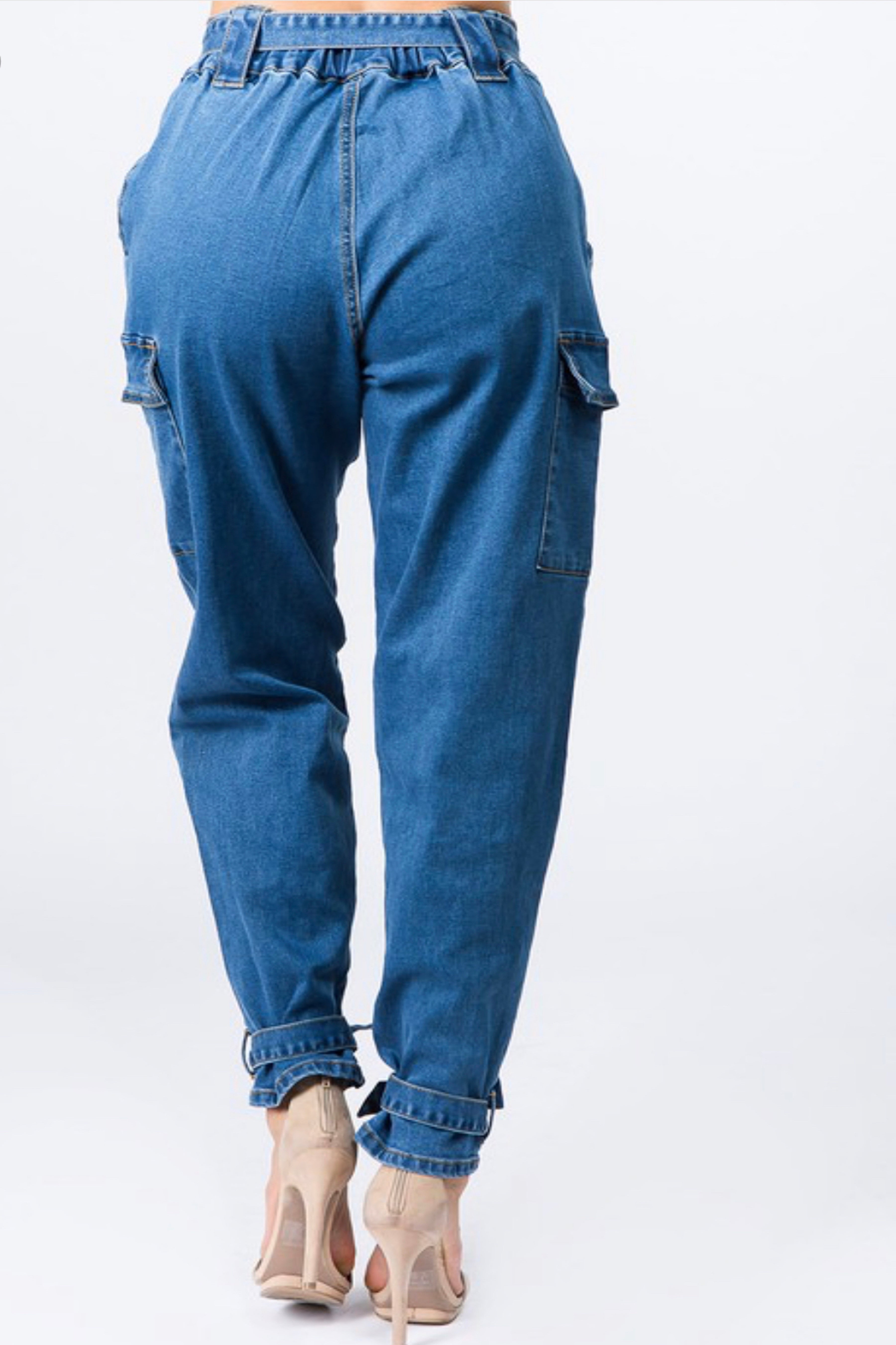 Denim Cargo Pants (Curvy) – SKYE5 Boutique