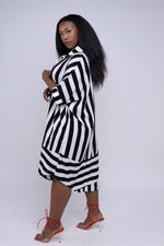 Willow Dress (Black & White Stripe)